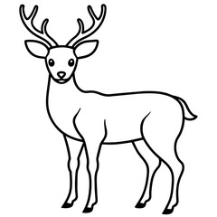       Deer silhouette vector illustration style.
