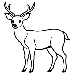       Deer silhouette vector illustration style.
