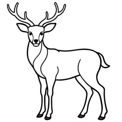       Deer silhouette vector illustration style.
