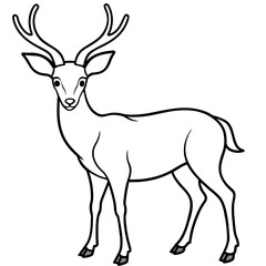       Deer silhouette vector illustration style.
