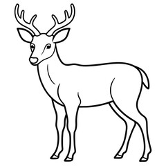       Deer silhouette vector illustration style.
