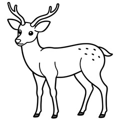       Deer silhouette vector illustration style.
