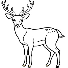       Deer silhouette vector illustration style.
