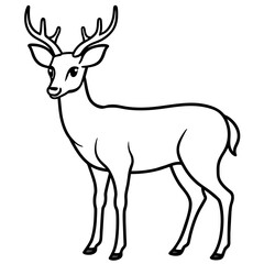       Deer silhouette vector illustration style.

