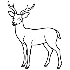       Deer silhouette vector illustration style.
