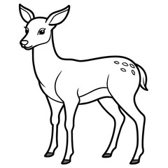 Obraz premium Deer vector illustration style. 