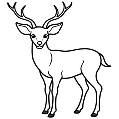 Fototapeta premium Deer vector illustration style. 