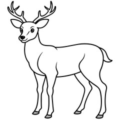       Deer  vector illustration style.
