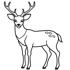       Deer  vector illustration style.
