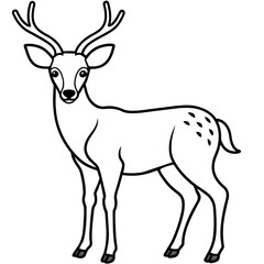 Fototapeta premium Deer vector illustration style. 