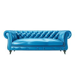 Blue sofa isolated on white