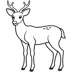 Obraz premium Deer vector illustration style. 