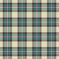 Seamless check texture of background plaid vector with a pattern fabric tartan textile.