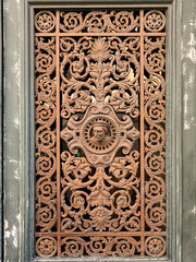 Medieval design of brass door grill 