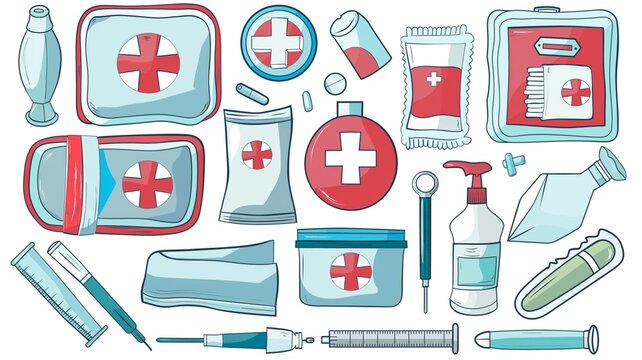 Pixelated Protectors: A Set of Cel-Shaded First Aid Icons