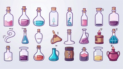 Cel Shaded Wizardry Wonders: Potions Brought to Life