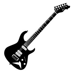 guitar, electric, music, instrument, rock, isolated, musical, string, bass, white, black, sound, vector, equipment, jazz, strings, play, musician, wood, concert, red, metal, band, acoustic, electric g - obrazy, fototapety, plakaty
