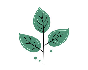 Sprout with leaf vector icon. Plant symbol of nature and environment.