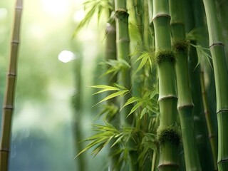 Mossy bamboo forest