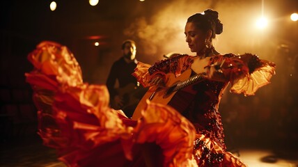 Flamenco Passion - obrazy, fototapety, plakaty