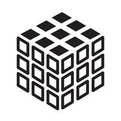 virtual reality cube geometric - 780676087