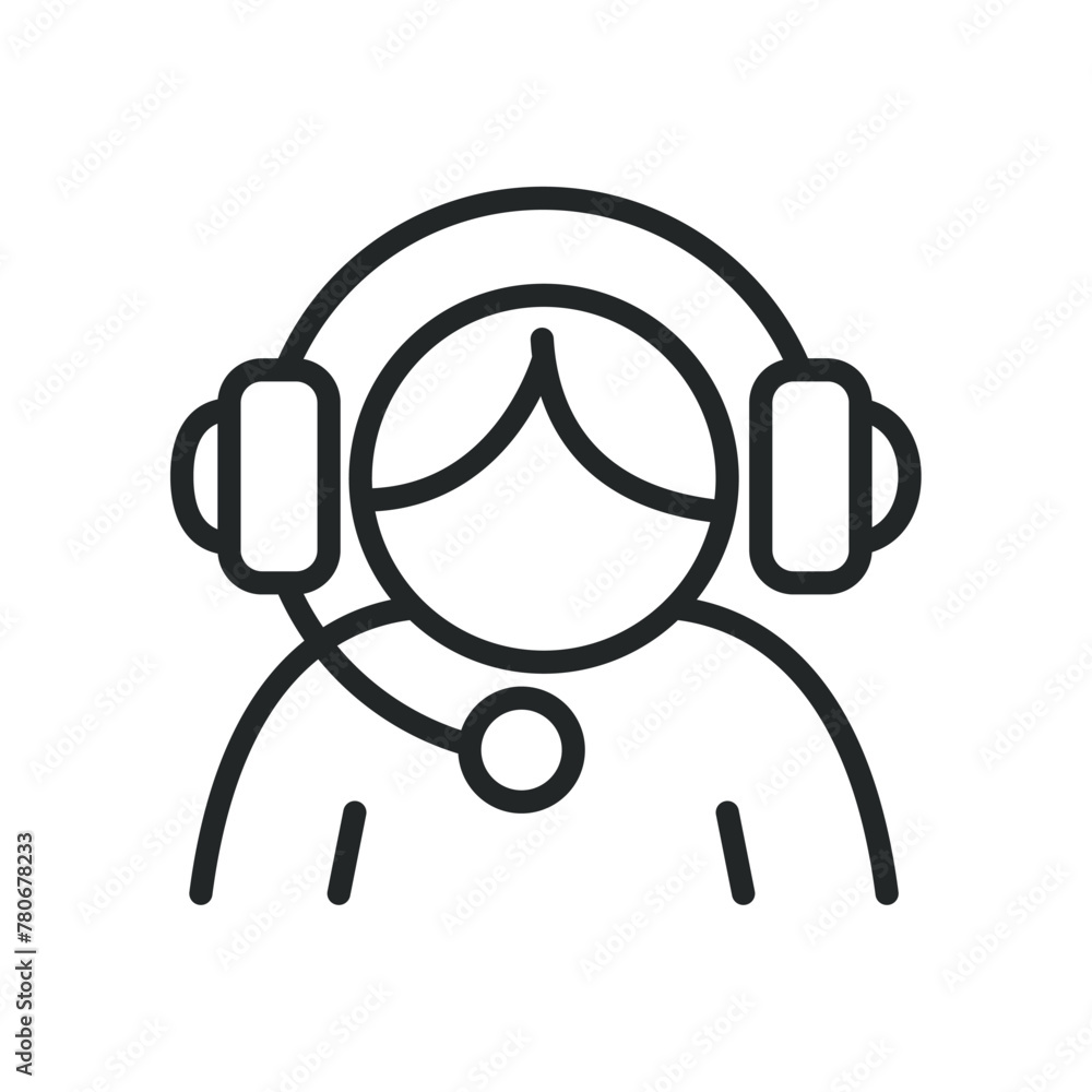 Poster customer support agent icon