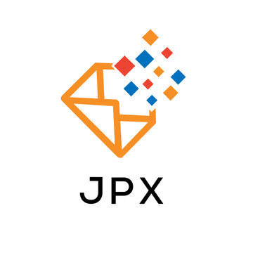 JPX  logo design template vector. JPX Business abstract connection vector logo. JPX icon circle logotype.
