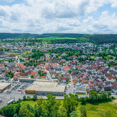 Frühsommerlicher Ausblick auf Bopfingen am Ipf im Ostalbkreis