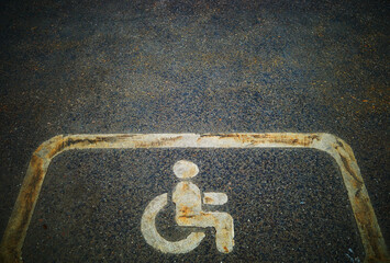 Car parking for disabled people transportation backdrop