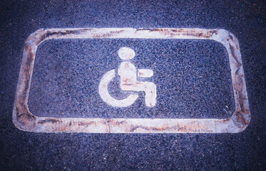 Car parking for disabled people transportation backdrop - 780680208