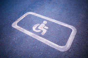Car parking for disabled people transportation backdrop - 780680256