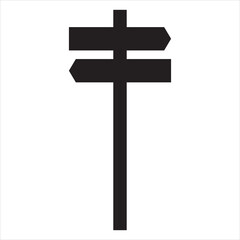 Signpost icon, direction icon vector isolated seet on white background.