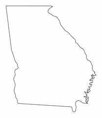 Georgia outline map