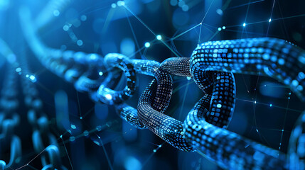 Blockchain technology background image for modern technology