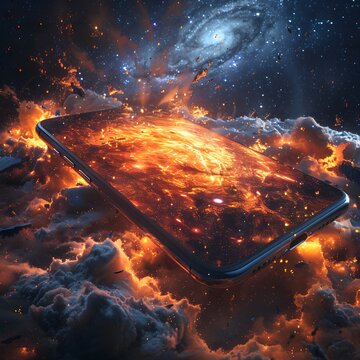 The diary of a smartphone traveling through time and space burning galaxy phone