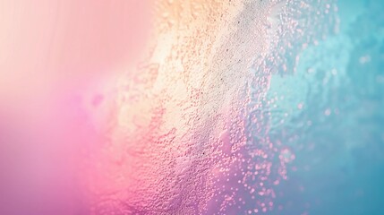 Obraz premium Textured Surface With A Soft Iridescent Shimmering Radiance. An Abstract Gradient Wallpaper. Pastel serene minimalist Backdrop. AI Generated