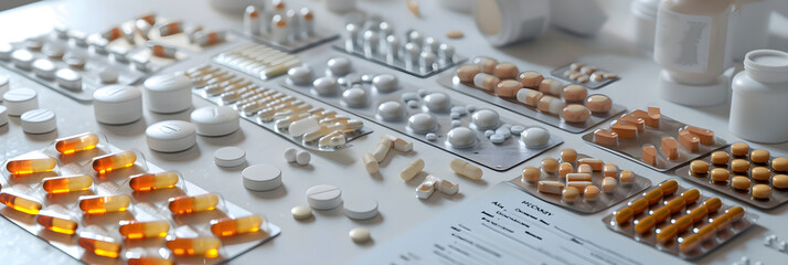 Complex World of Multiple Sclerosis Therapy: Medications and Treatment Directions Displayed - obrazy, fototapety, plakaty