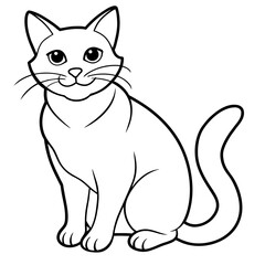 Obraz premiumCute cat icon vector illustration. 
