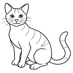 Obraz premiumCute cat icon vector illustration. 