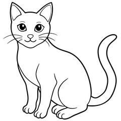 Fototapeta premiumCute cat icon vector illustration. 