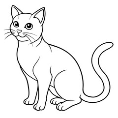 Obraz premiumCute cat icon vector illustration. 