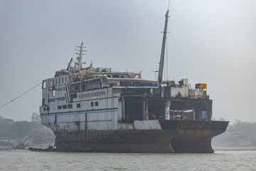 Fototapeta premium Ship breaking yard in Bangladesh Chittagong