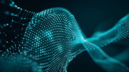 Blue Abstract Digital Dot Technology Background