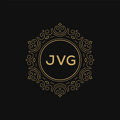 JVG  logo design template vector. JVG Business abstract connection vector logo. JVG icon circle logotype.
