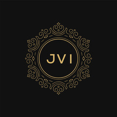 JVI  logo design template vector. JVI Business abstract connection vector logo. JVI icon circle logotype.
