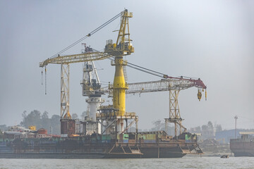 Fototapeta na wymiar Ship breaking yard in Bangladesh Chittagong