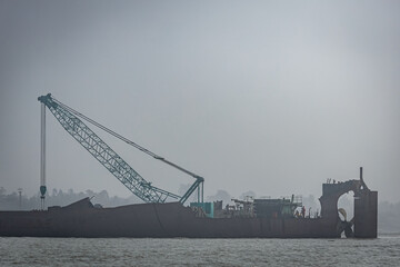 Fototapeta premium Ship breaking yard in Bangladesh Chittagong