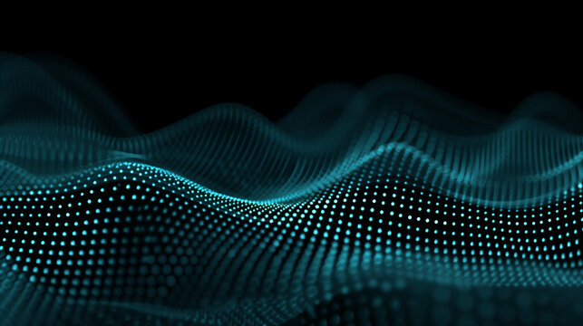 Blue Abstract Digital Dot Technology Background