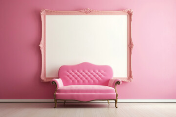 Imagine the most perfect blank frame on a soft color wall, poised for your unique artistic...