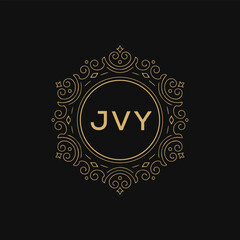 JVY  logo design template vector. JVY Business abstract connection vector logo. JVY icon circle logotype.
